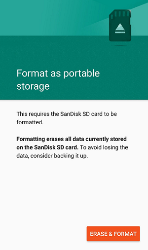 unintentionally SD card formatted