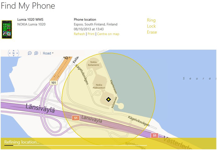 track windows phone without app